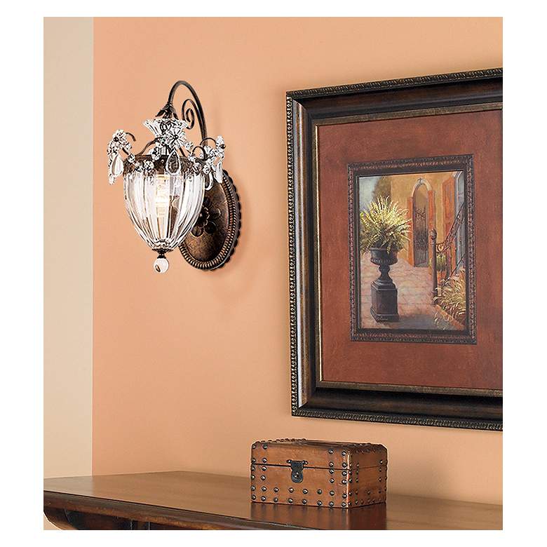 Schonbek Bagatelle Collection 13&quot; High Crystal Wall Sconce in scene