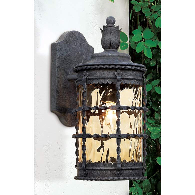 Image 5 Minka Lavery Mallorca Collection 16" High Iron Outdoor Wall Light in scene