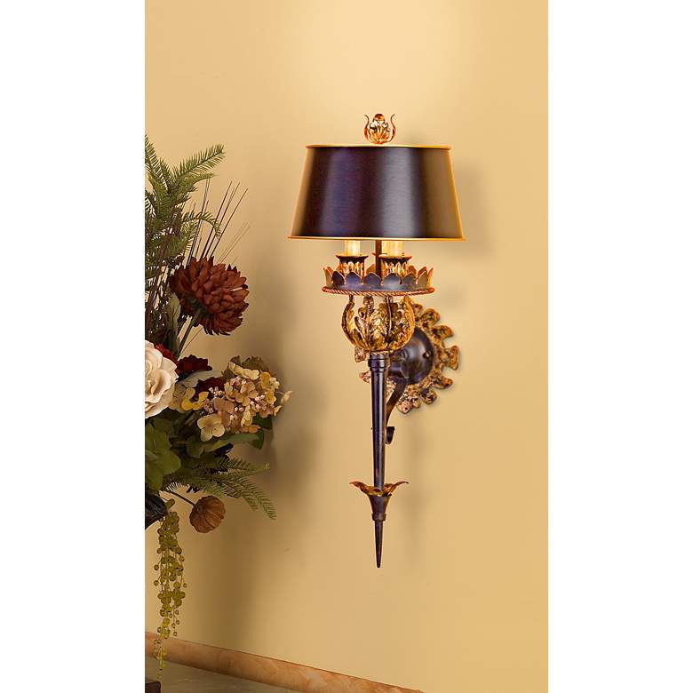 Image 1 Currey & Company Duke 26" High Wall Sconce in scene