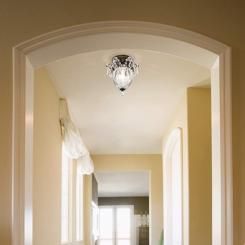 Image 1 Bagatelle 3Lt Semi-Flush Mount Heirloom Bronze & Handcut Crystal in scene