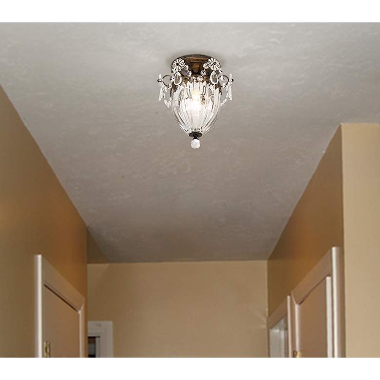 Image 1 Schonbek Bagatelle Collection 8 inch Wide Crystal Ceiling Light in scene