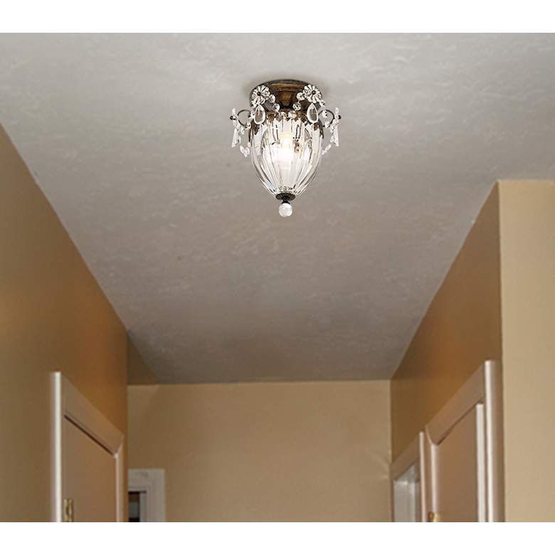 Image 1 Schonbek Bagatelle Collection 8" Wide Crystal Ceiling Light in scene