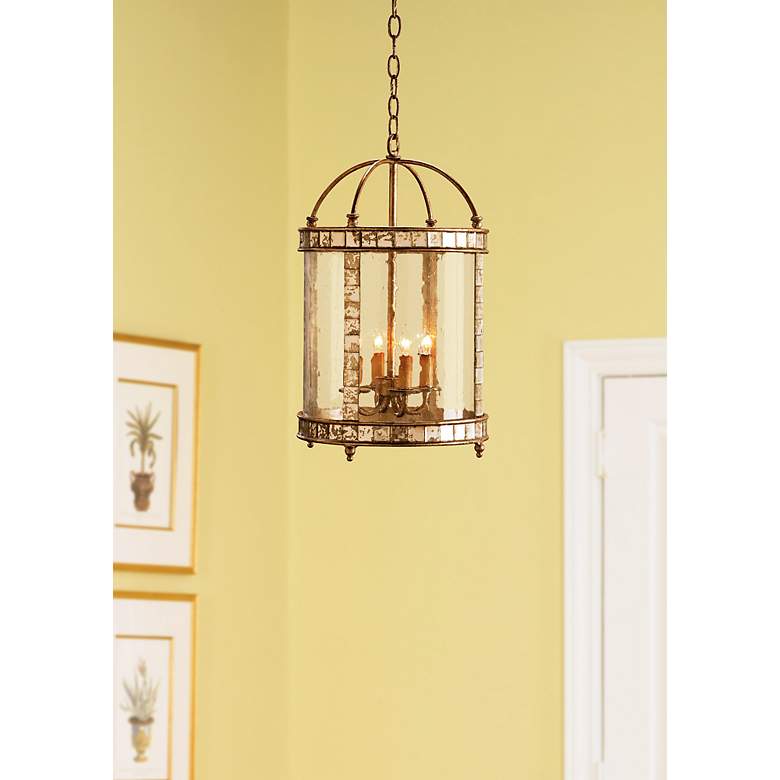 Image 1 Currey &amp; Company Corsica Lantern Small Pendant Light in scene