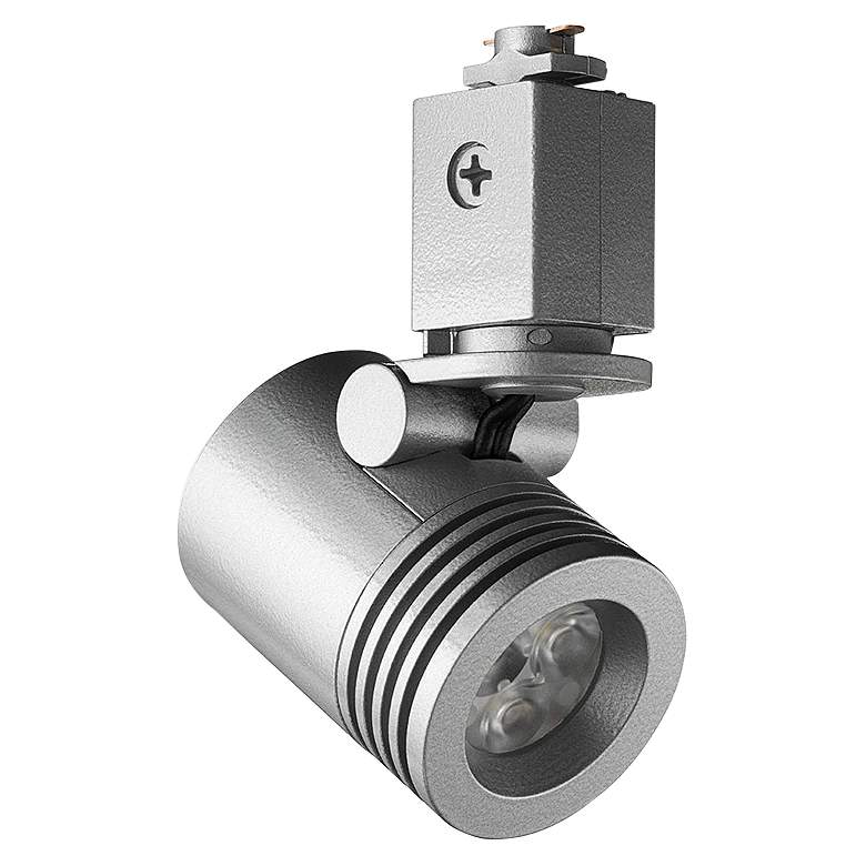 Image 1 TRAC 12&amp;trade; Silver LED Cylinder Flood Beam Track Head