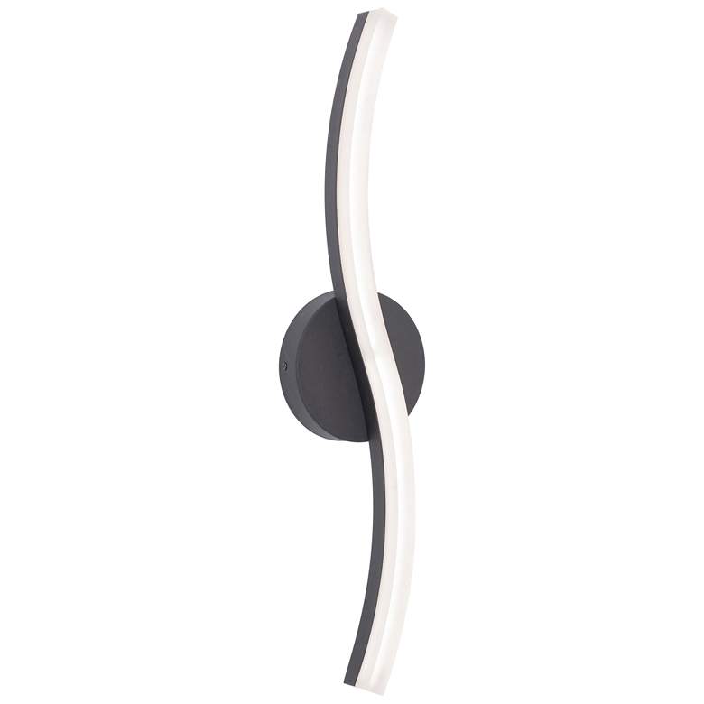 Image 1 Trace 3" Wide Black LED Vanity Light