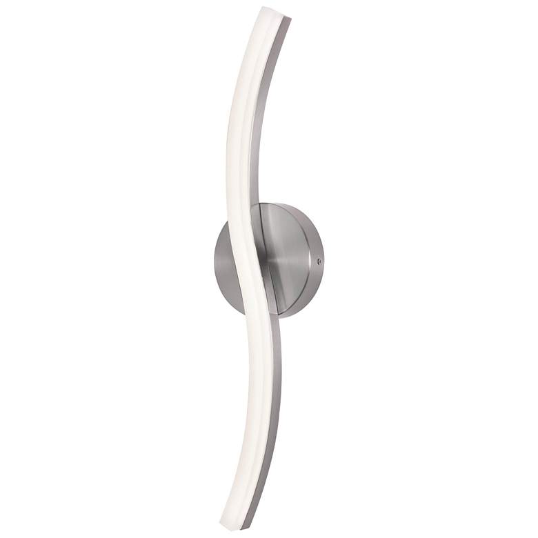 Image 1 Trace 3" Wide Satin Nickel LED Vanity Light