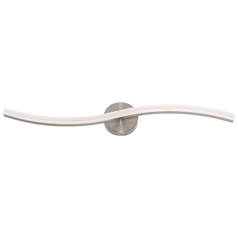 Image 1 Trace 3" Wide Satin Nickel LED Vanity Light