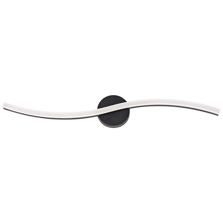 Image 3 Trace 36" Wide Black LED Vanity Bath Light
