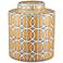 Trace Gold and White Round Decorative Jar