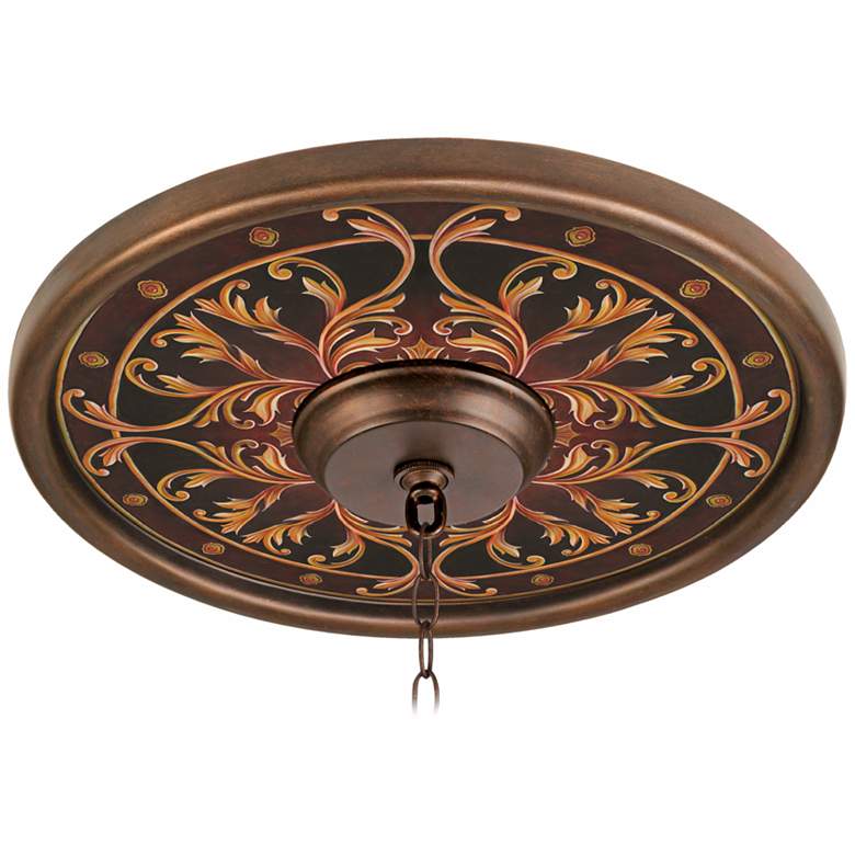Image 1 Tracery Jewels 16 inch Wide Bronze Finish Ceiling Medallion