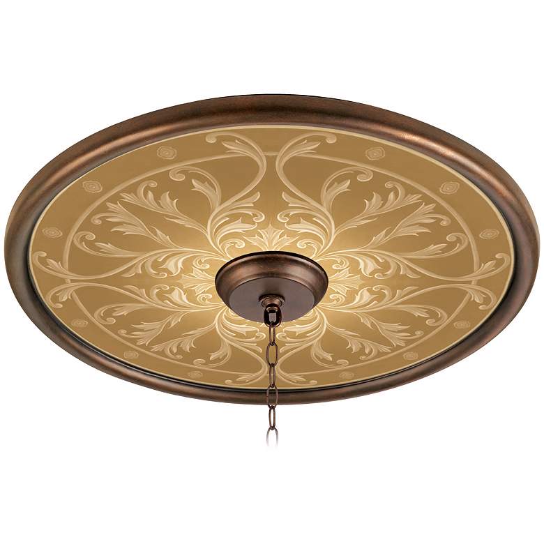 Image 1 Tracery Spice 24 inch Wide Bronze Finish Ceiling Medallion