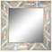 Tracey Blue, White and Natural 36 1/4" Square Wall Mirror