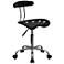 Tractor Chrome and Vibrant Black Computer Task Chair