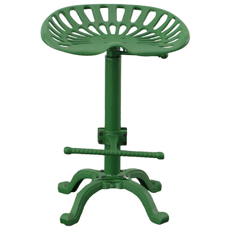 Image 1 Tractor Seat Adjustable Green Barstool