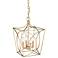 Tracy 12" Wide Painted Modern Gold 4-Light Cage Mini Pendant