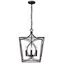 1_Tracy 15 3/4" Wide Matte Black 4-Light Pendant