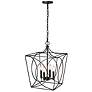 3_Tracy 15 3/4" Wide Matte Black 4-Light Pendant more views