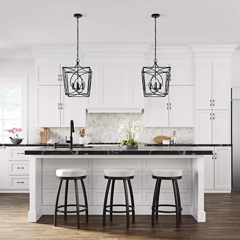 Image 5 Tracy 15 3/4" Wide Matte Black 4-Light Pendant more views