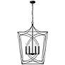 1_Tracy 24" Wide Matte Black 6-Light Pendant