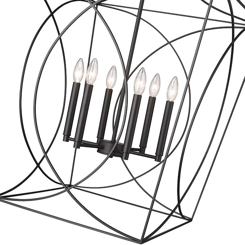 Image 5 Tracy 24" Wide Matte Black 6-Light Pendant more views
