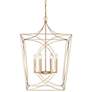 1_Tracy 36" High Painted Modern Gold 6-Light Lantern Pendant