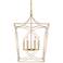 Tracy 36" High Painted Modern Gold 6-Light Lantern Pendant