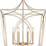 2_Tracy 36" High Painted Modern Gold 6-Light Lantern Pendant more views