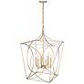 4_Tracy 36" High Painted Modern Gold 6-Light Lantern Pendant more views
