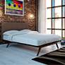 Tracy Brown Fabric Cappuccino Queen Modern Platform Bed