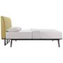 Tracy Green Fabric Cappuccino Queen Platform Bed