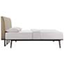 Tracy Latte Fabric Cappuccino Queen Platform Bed