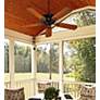 52" Quorum Chateaux Oiled Bronze Ceiling Fan with Pull Chain in scene