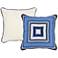 Tradewinds Blue Geometric 18" Square Indoor-Outdoor Pillow