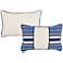 Tradewinds Blue Striped Block 20"x13" Indoor-Outdoor Pillow