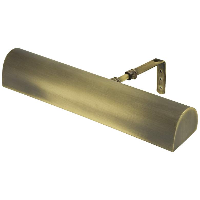 Image 1 Traditional 14" Wide Antique Brass LED Picture Light