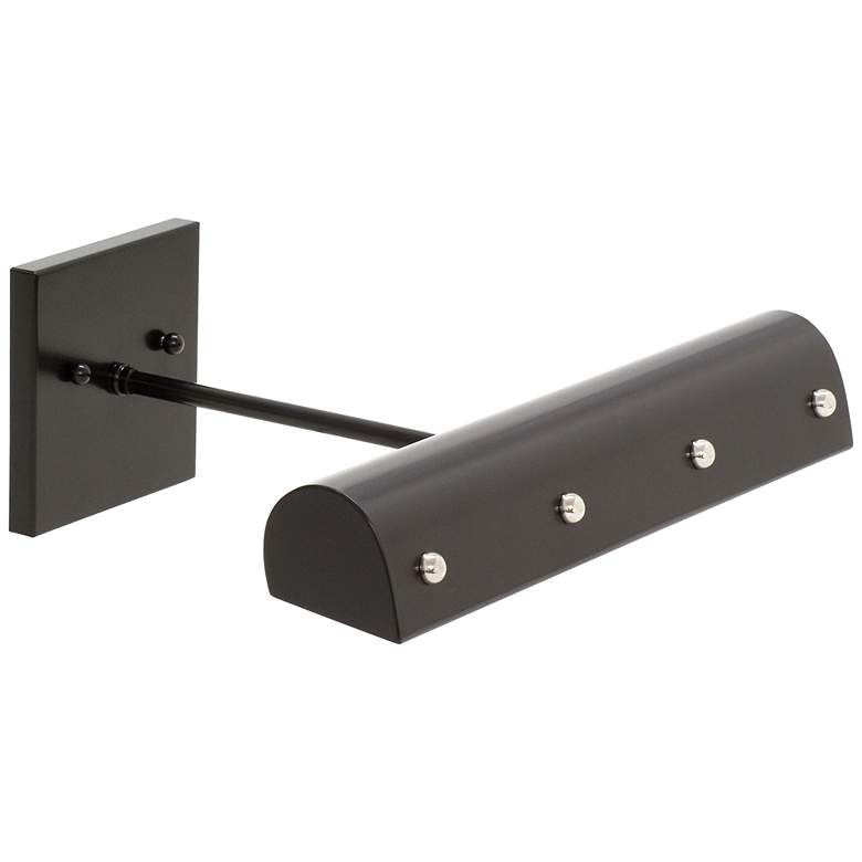 Image 1 Traditional 14" Wide Black LED Picture Light w/ Ball Motif