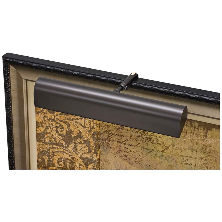 Image 1 Traditional 14" Wide Mahogany Bronze LED Picture Light