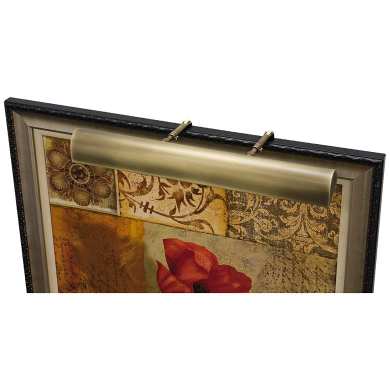 Image 1 Traditional 36" Wide Antique Brass LED Picture Light
