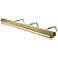 Traditional 36"W Antique Brass Picture Light w/ Strap Motif