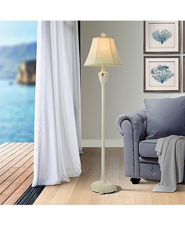 Traditional 61" High Vintage Finish Coastal Floor Lamp