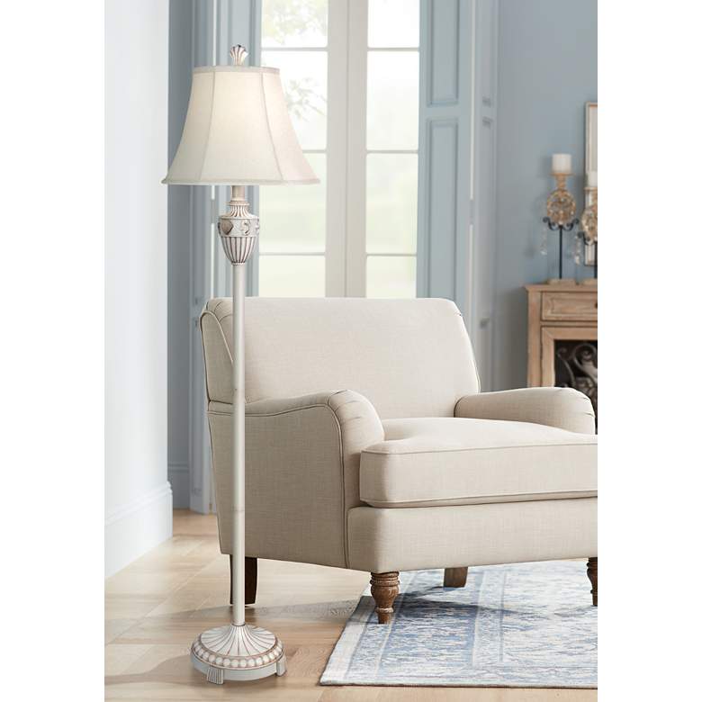 Image 1 Traditional 61" High Vintage Finish Coastal Floor Lamp