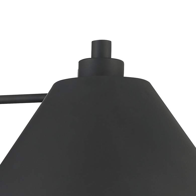 Image 2 Traditional 8" High Matte Black Adjustable Wall Sconce more views