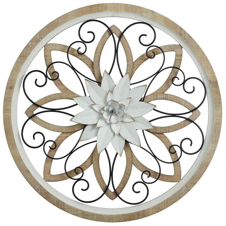 Image 1 Traditional Broach Wood &#38; Metal Wall Sculpture