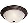 Traditional Bronze Finish 13" Wide Ceiling Light Fixture
