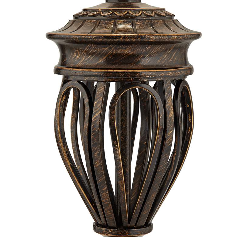 Traditional Bronze Open Urn Base Lamp with Table Top Dimmer more views