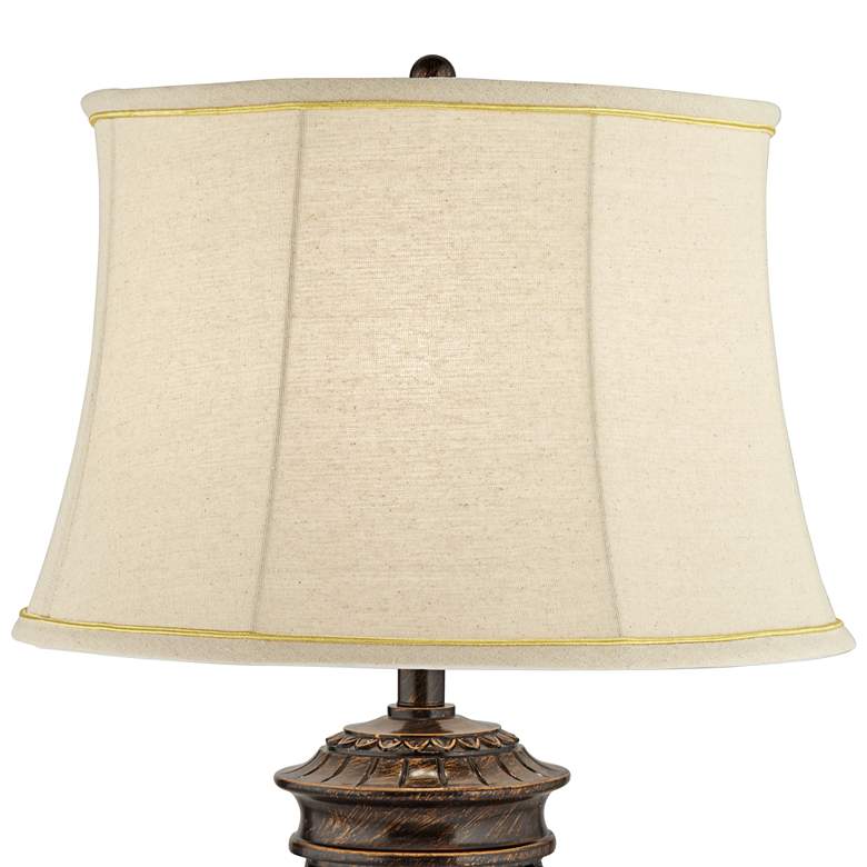Traditional Bronze Open Urn Base Table Lamp more views