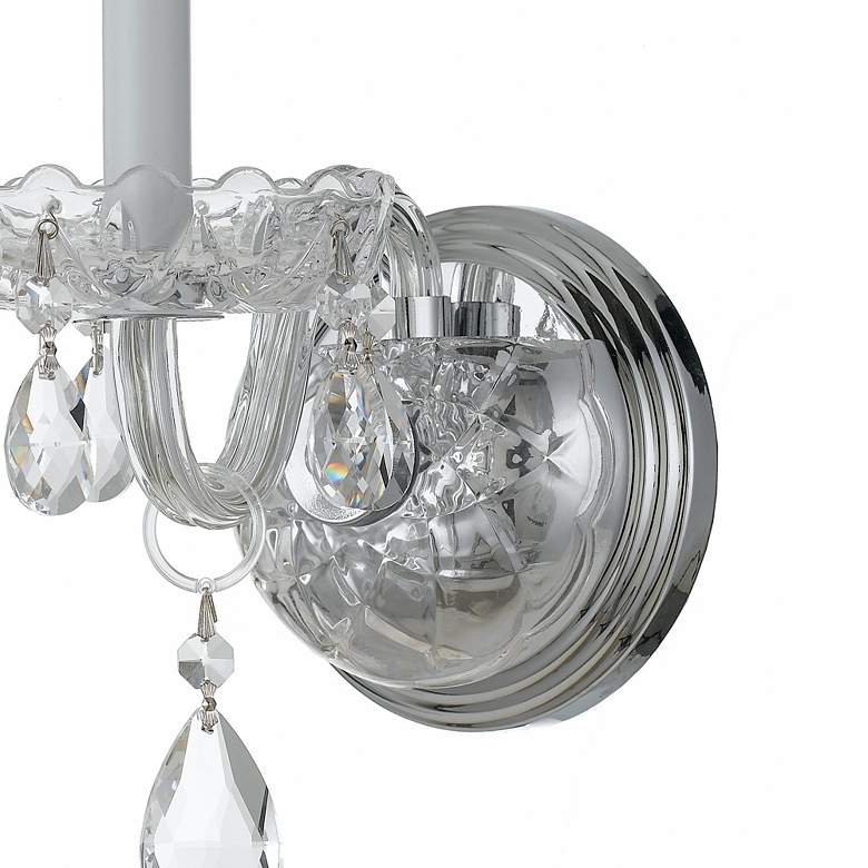 Image 2 Traditional Crystal 1 Light Clear Crystal Chrome Sconce more views