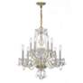 Thumbnail2 of Traditional Crystal 10 Light Italian Crystal Polished Brass Chandelier more views