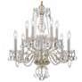 Thumbnail3 of Traditional Crystal 10 Light Italian Crystal Polished Brass Chandelier more views