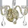 2_Traditional Crystal 12 1/2" High Brass 2-Light Wall Sconce more views